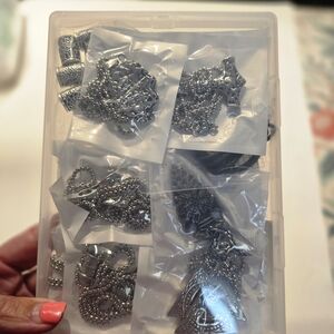 Mythology 19 Pcs Silver Necklace Set